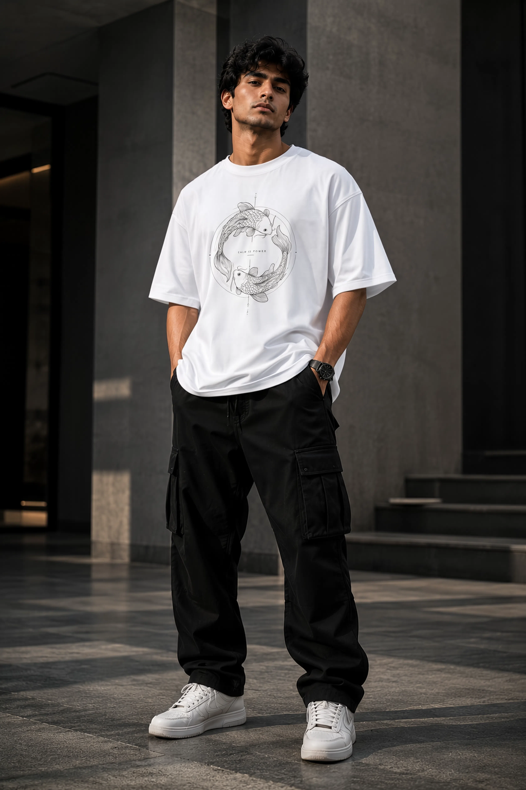 Koi Circle|Oversized Tee
