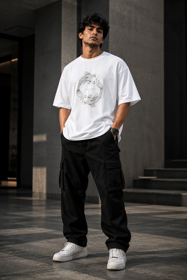 Koi Circle|Oversized Tee