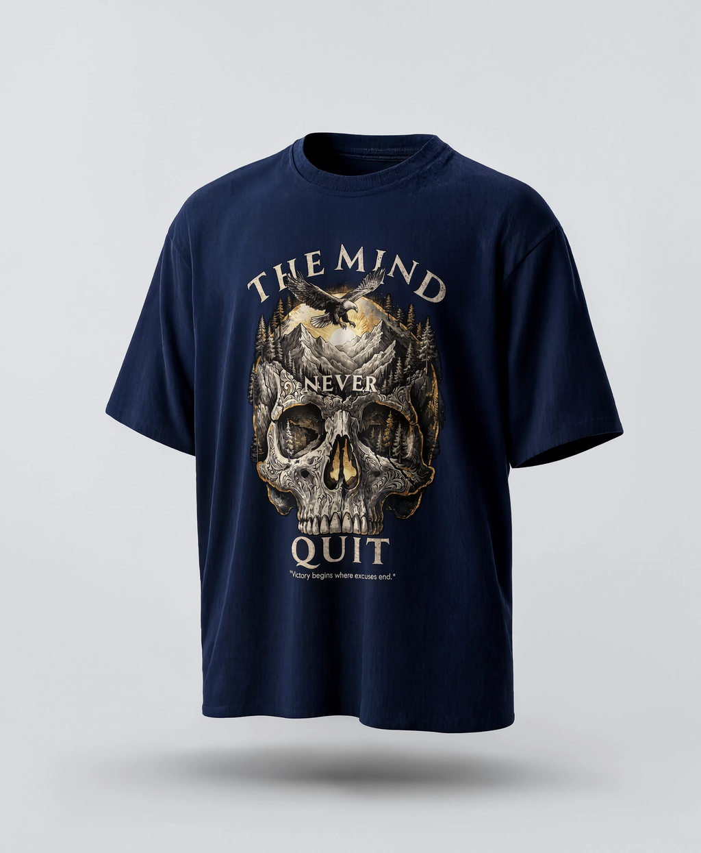 The Mind Never Quit | Oversized tee