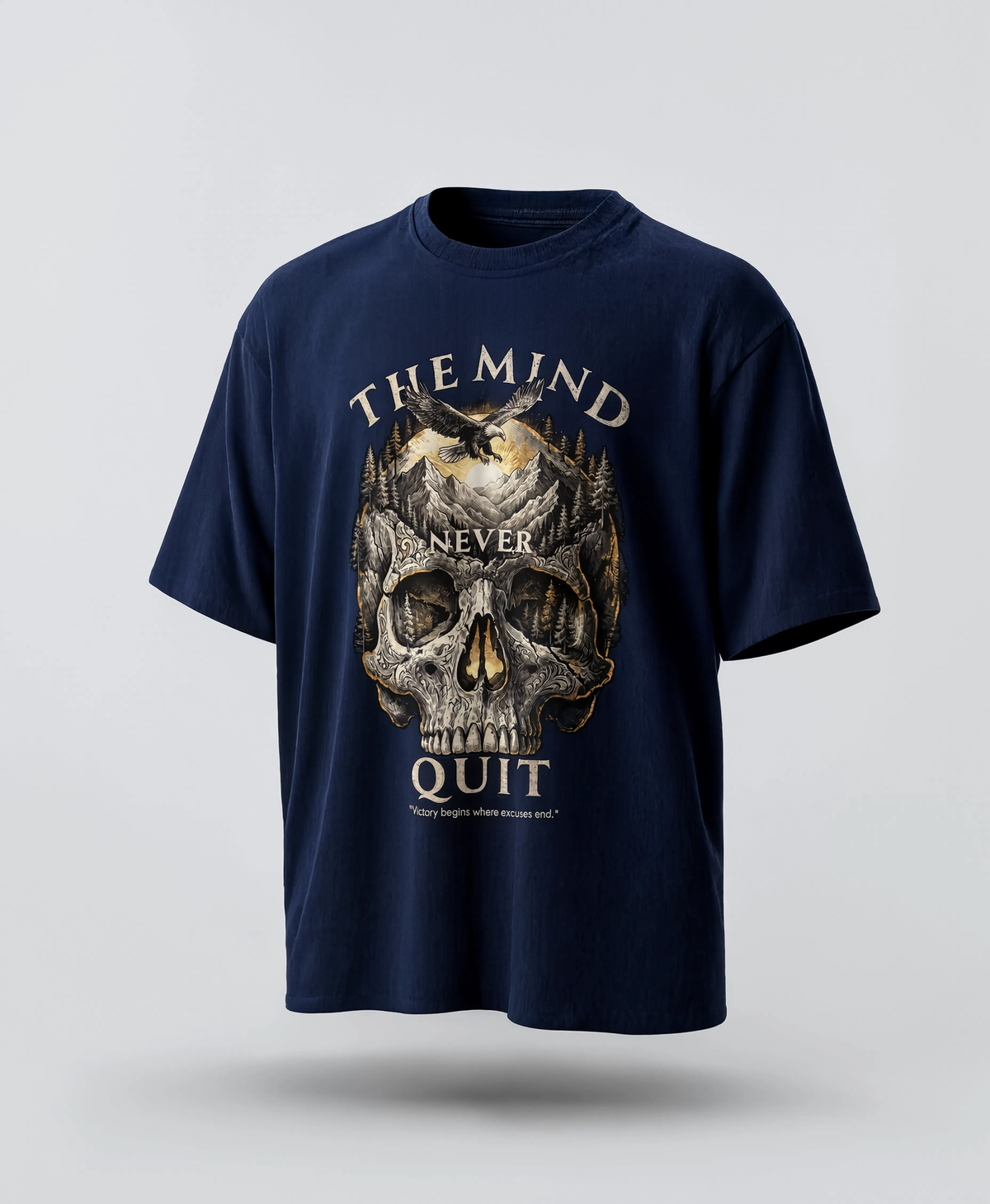 The Mind Never Quit | Oversized tee